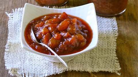 Spiced Rhubarb Chutney  Recipe