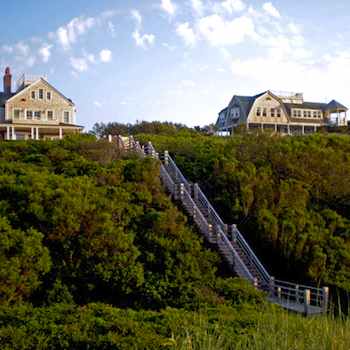 Taking the Kids to Nantucket - Quaint houses on the cliff