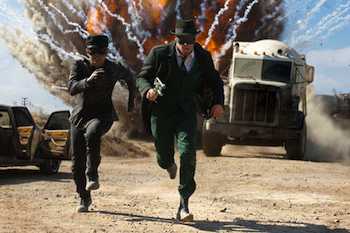 Seth Rogen and Jay Chou  in the movie The Green Hornet