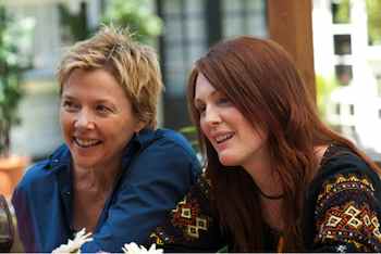 Annette Bening & Julianne Moore in the movie The Kids Are All Right