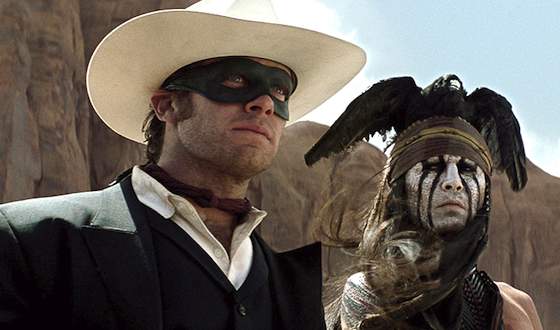Johnny Depp and Armie Hammer  in 'The Lone Ranger'