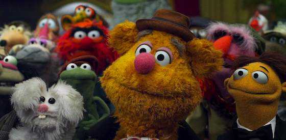 Jason Segel and Amy Adams in The Muppets