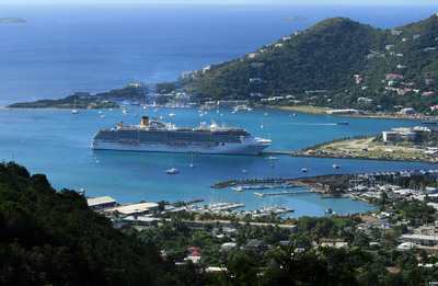 Tortola is a popular port for ships of all sizes in the British Virgin Islands