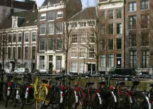 The more than 600,000 bikes in Amsterdam can usually be found tied and locked to the hundreds of bridges that span the city's picturesque canals.