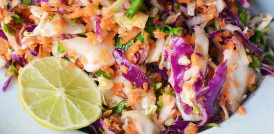 Tri-Color Slaw with Lime Dressing Recipe