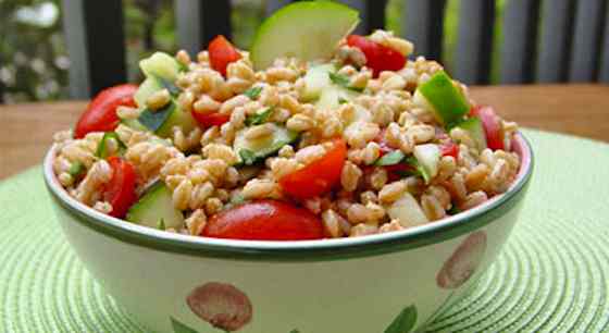 Farro Salad With Cucumber and Tomato