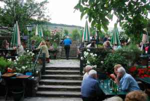 The Viennese enjoy lingering with friends at peaceful wine gardens
