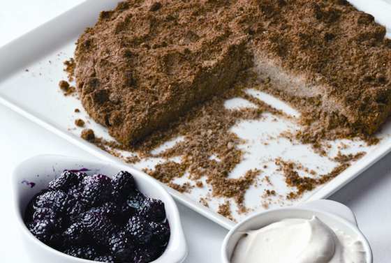 Walnut Sbrisolona Torta with Blackberries Recipe