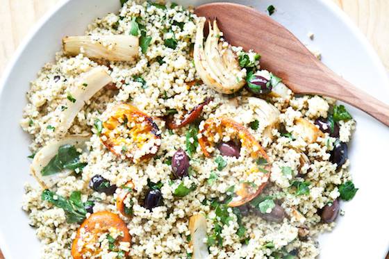 Warm Citrusy Millet Salad with Roasted Fennel and Kalamata Olives Recipe