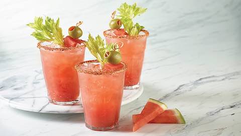 Big Game Day Recipes - Watermelon Bloody Mary - Sipping on Sweet and Spicy Cocktails