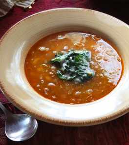 White Bean Soup With Tomatoes and Spinach Recipe  - Diane Rossen Worthington Recipes