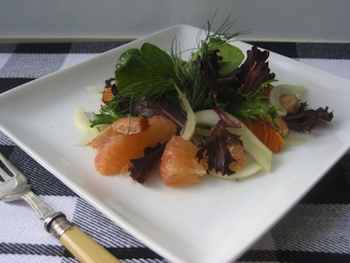 Winter Salad of Smoked Salmon Red Grapefruit and Fennel Recipe
