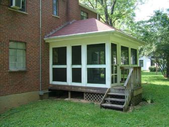 Ask the Builder by Tim Carter. This screened-in porch needs a paint job, but its design is perfect. I know, as the owner still compliments me 20 years after I built it. Photographer - Tim Carter