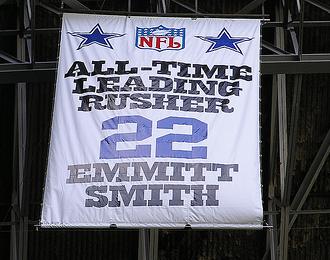 Dallas Cowboys All-Time Great and Hall of Famer Emmitt Smith NFL Leading Rusher