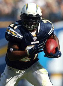Chargers' Running Back La Dainian Tomlinson Closes in On Records