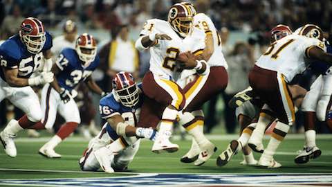 Super Bowl XXVI - Washington Redskins 37 Buffalo Bills 24 - MVP Redskins QB Mark Rypien 