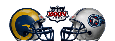 Super Bowl XXXIV - Saint Louis Rams 23 Tennessee Titans 16 - MVP Rams QB Kurt Warner 