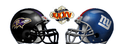 Super Bowl XXXV - Baltimore Ravens 34 New York Giants 7 - MVP Ravens LB Ray Lewis 