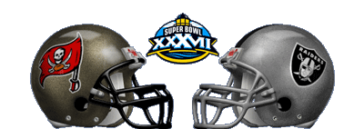 Super Bowl XXXVII - Tampa Bay Buccaneers 48 Oakland Raiders 21 - MVP Buccaneers Safety Dexter Jackson 