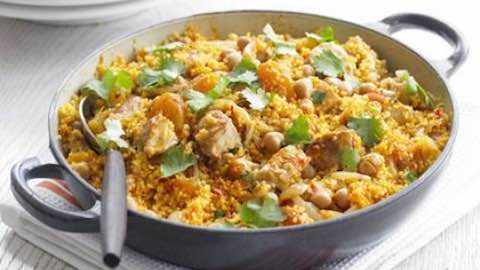 Roast Chicken Breasts with Raisins & Couscous   Recipe