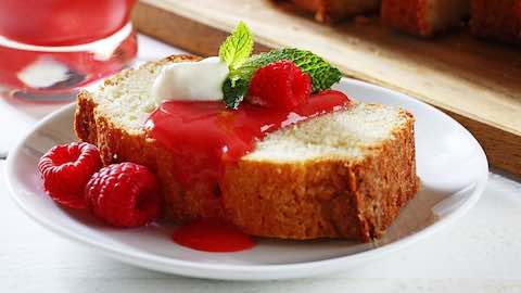 Vanilla Pound Cake with Raspberry Compote   Recipe
